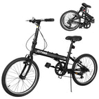 Betterland 20 inch Folding Bike, Foldable Bicycle for Adults with 7 Speed Derailleur, Lightweight Collapsible Bicycle for City Commuting, Fold Up Bike Men Women Teenagers