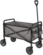 Amazon Basics Collapsible Heavy Duty Utility Wagon for Outdoor Sports, Camping, Garden, and Shopping, Versatile, Easy to Store, 265 Pounds Capacity, 27.6 x 40.9 x 20 inches, Blue