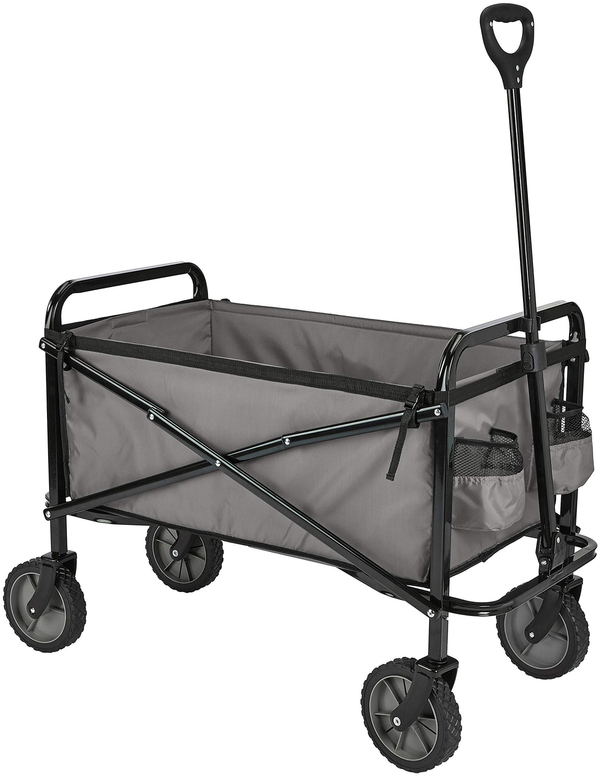 Amazon Basics Collapsible Heavy Duty Utility Wagon for Outdoor Sports, Camping, Garden, and Shopping, Versatile, Easy to Store, 265 Pounds Capacity, 27.6 x 40.9 x 20 inches, Blue