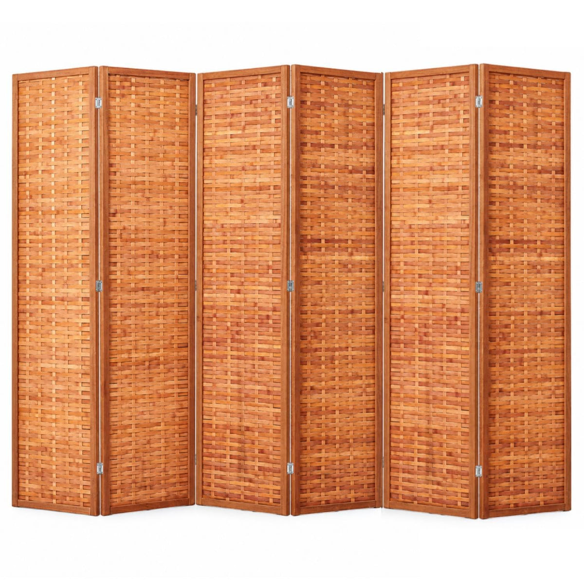 JOSTYLE Bamboo Room Divider, 6-Panel Folding Privacy Screen, 6 ft. Tall