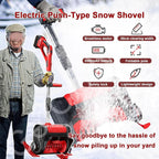 Brushless Electric Snow Blower,Cordless Snow Shovel,Adjustable Front Handle,2 Batteries & Fast Charger,26FT Throw Distance, for Driveway/Steps/Patio/Sidewalk