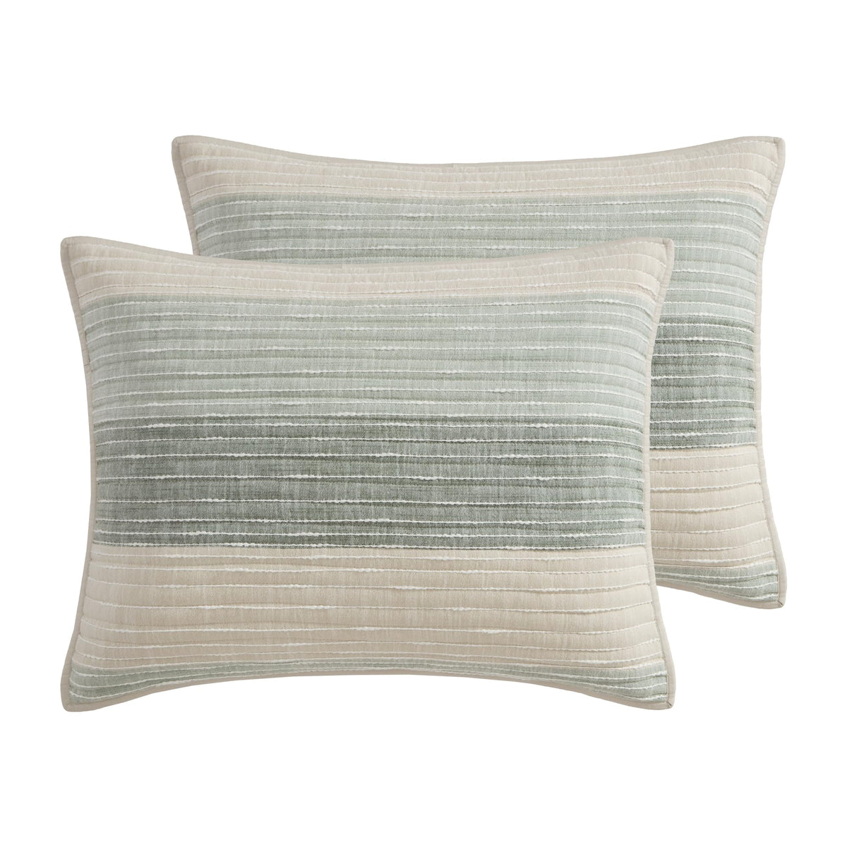 Levtex Home Sand Stripes Blue Queen Duvet Cover Set (90x94in) with 2 Pillowcases (26x20in) - Woven Jacquard Stripe - Blue, Grey, White - Cotton Queen Size Duvet Cover Set - Soft, Pre-Washed