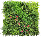 ECOOPTS 40"x40" Faux Ivy Privacy Fence Screen Artificial Boxwood Panels Topiary Hedge Plants for Indoor Outdoor Decoration, 9 Mixed Leave, 3 Packs