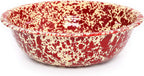 Enamelware Benson Basin, 32 quart, Red/White Splatter (Single)