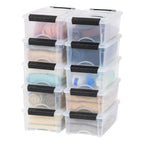IRIS USA 6-Pack 54 Quart Storage Bins with Lids, Clear