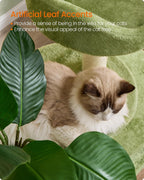 Feandrea Cat Tree, 68.1-Inch Multi-Level Plush Cat Tower, Artificial Leaves