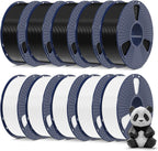 SUNLU PLA Plus Filament 1.75mm, 10KG Bundle, Black & White
