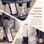 Gitelsnour Cat Tree, 71'' Tower for Large Cat with Scratching Post, GCT032G