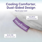Mellow Cloud Cold Cooling Comforter for Hot Sleepers, Built-in Duvet, Gray
