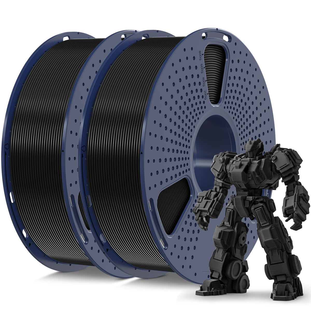 SUNLU PLA Plus Filament 1.75mm, 10KG Bundle, Black & White