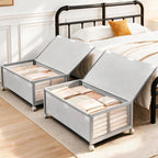 Fokyfok 2Pack Under Bed Storage Containers,16 inch Height,31 inch Long