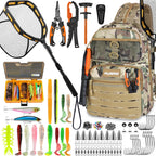 PLUSINNO Fishing Gear, Fishing Backpack with Tackle Box, Tackle Backpack
