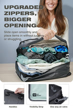AirVault Reusable Vacuum Compression Travel Bag for Carry-On Suitcase and Backpack, Recycled IPX8 Waterproof Space Saver Vacpack (21L Gray (3-Pack) (Air Pump Included)