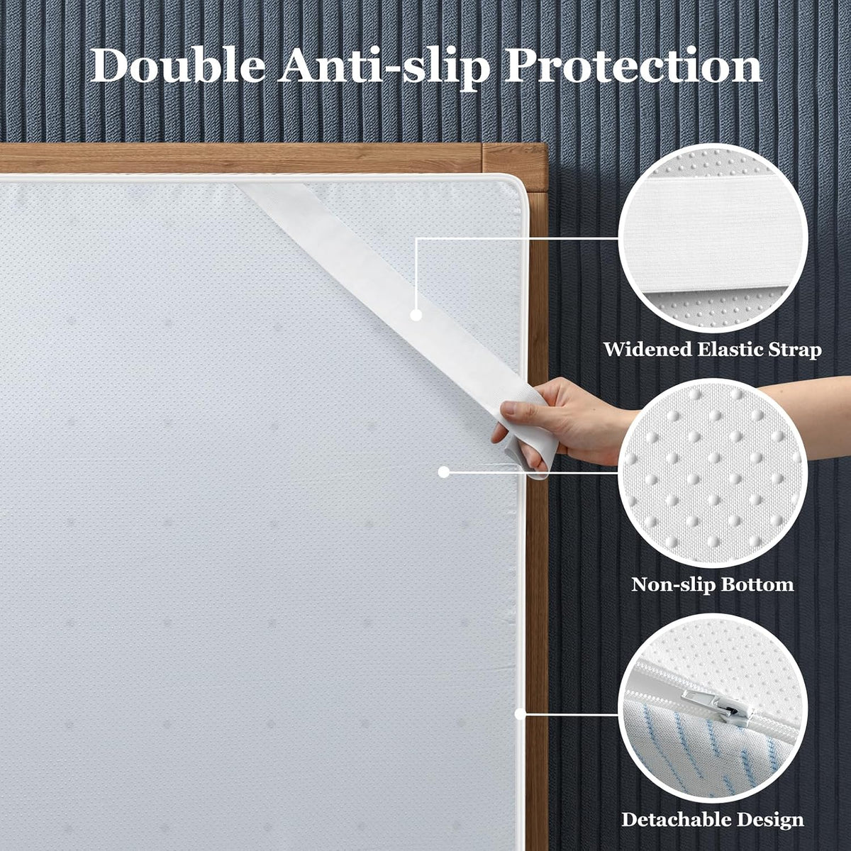BedStory 3 Inch Full Size Firm Mattress Topper, No Odor