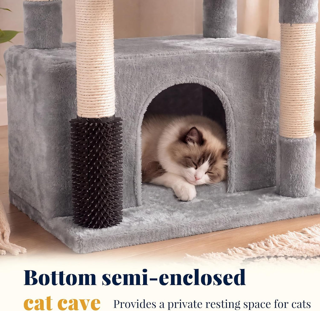 Hey-brother Cat Tree Tower with Extra Large Platform, Big Condo, MPJ070W