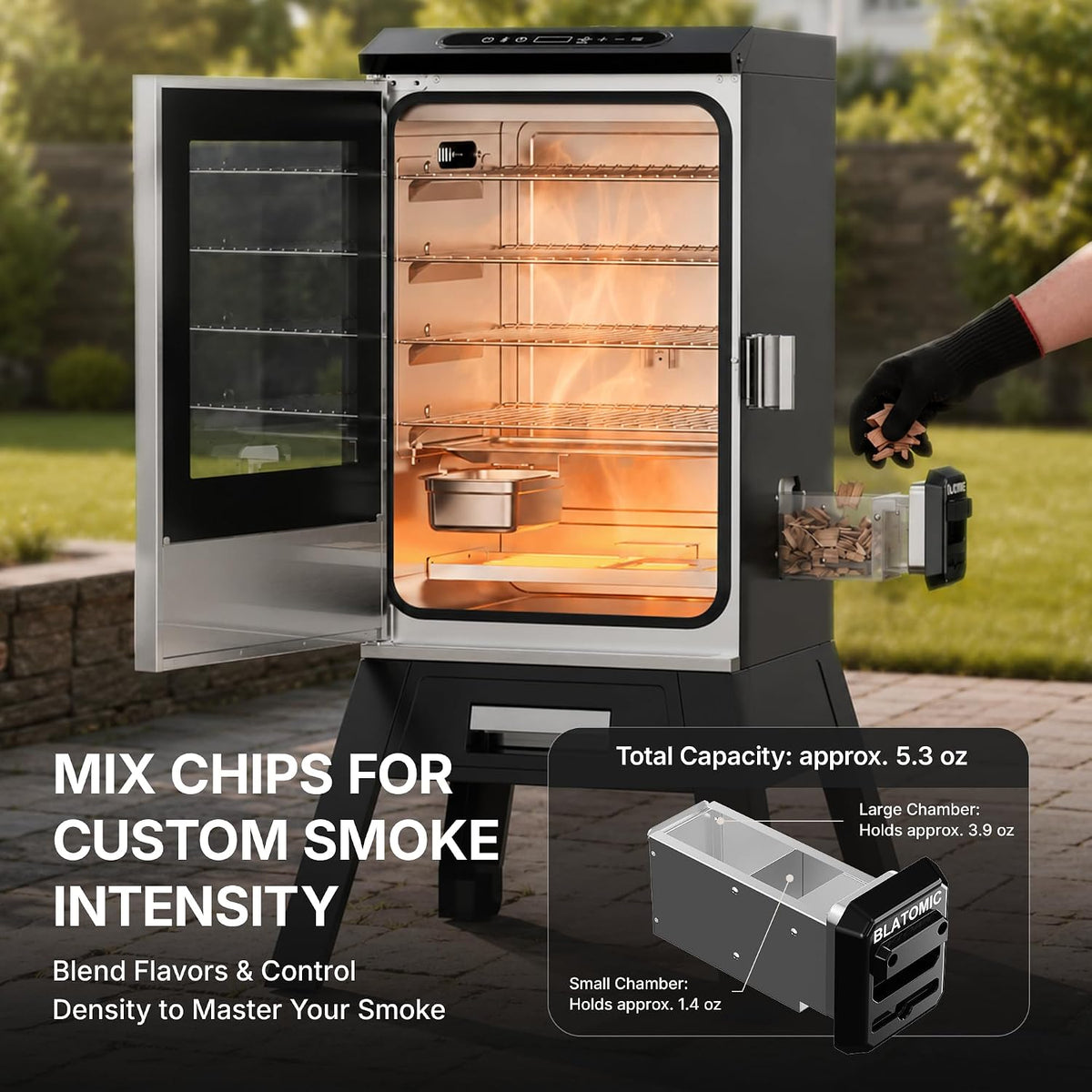 1500W Electric Smoker for Outdoor, 30" Digital Vertical Smoker