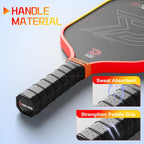 DGYGQ Pickleball Paddles, T700 Raw Carbon Fiber Surface, 16mm Polypropylene Honeycomb Core for All Skill Levels - Larger Sweet Spot for Max Spin, Control & Power