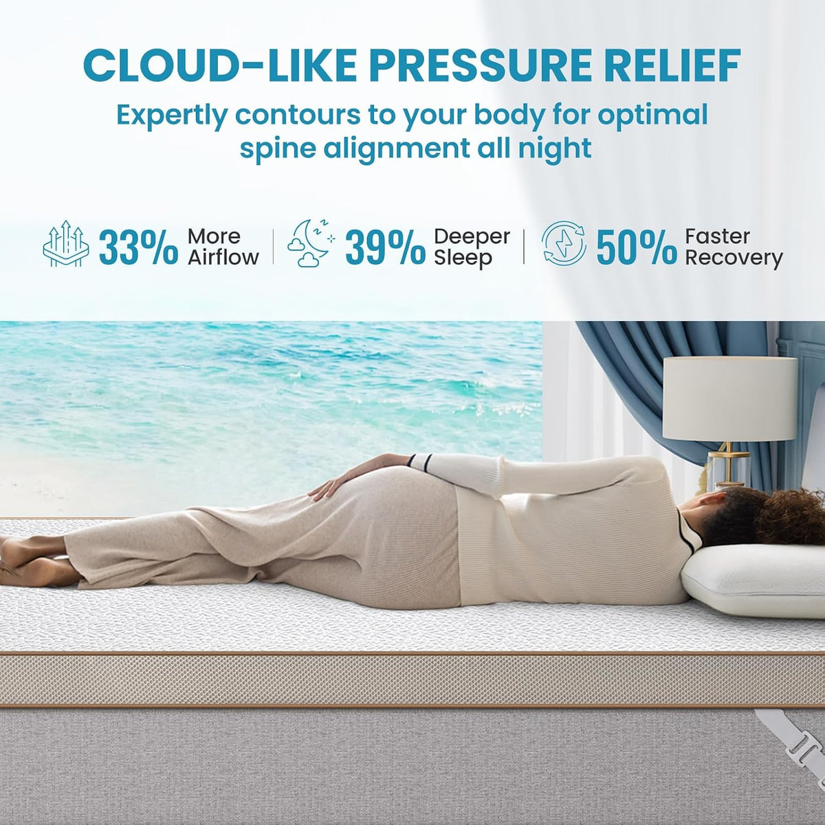 BedStory Cooling Mattress Topper Queen Size, 3 Inch Gel Infused Memory Foam Topper with Cool-to-Touch Removable Cover, Pressure Relief & Deep Refresh Sleep, CertiPUR-US Certified