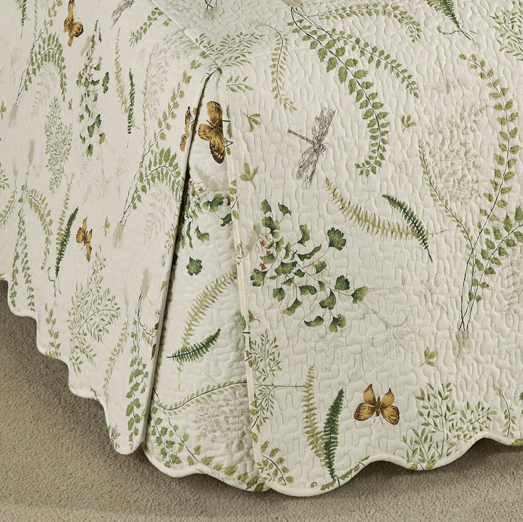 Touch of Class Floral Butterfly Eden Daybed Set, Eggshell, 3 Pc Set