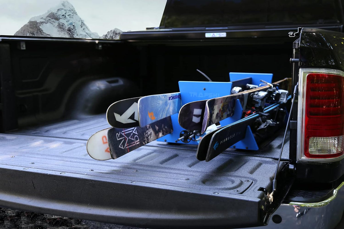 TRAPSKI All Mountain/Race/XC Ski and Snowboard Mobile Rack | Marine Grade HDPE Plastic | Made in The USA