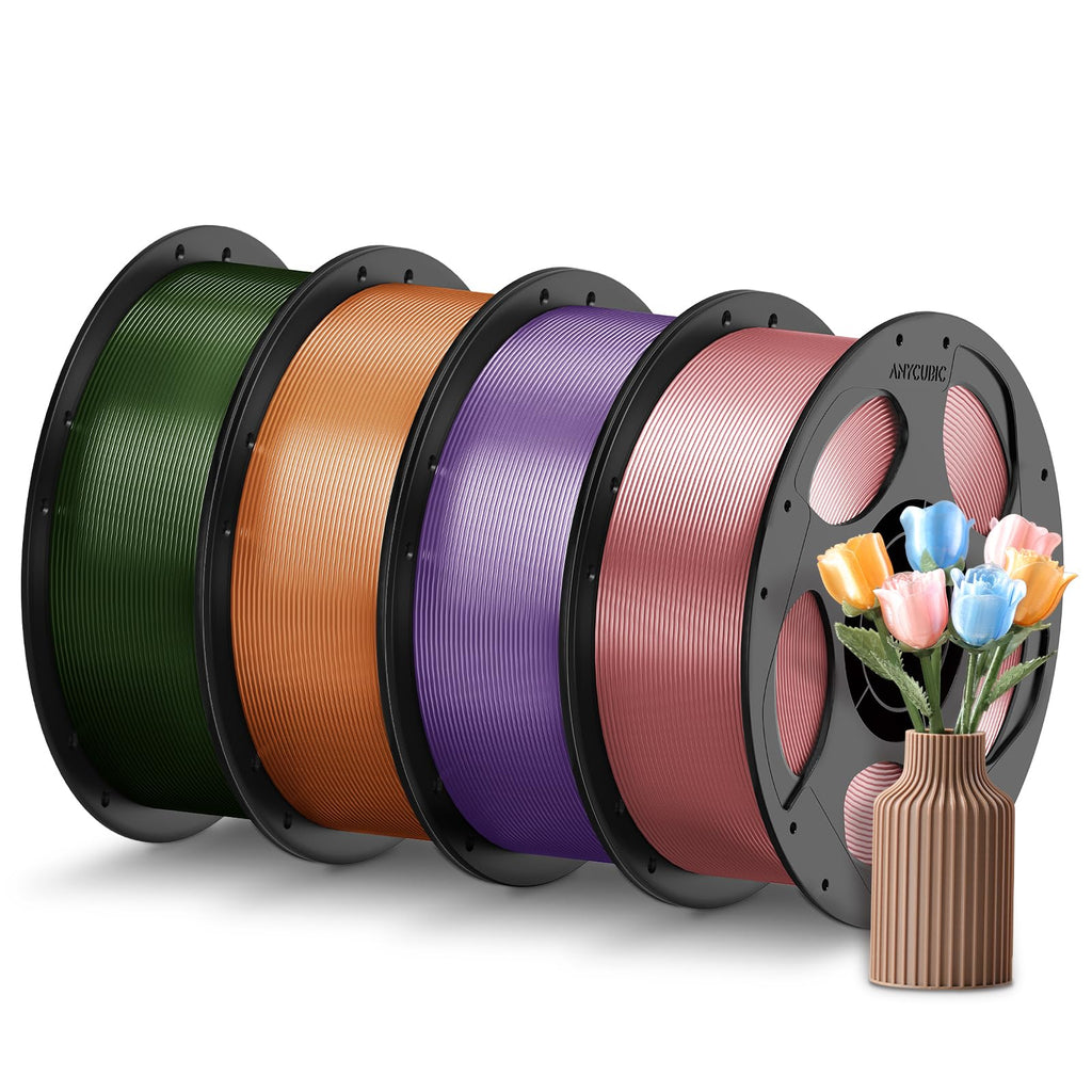 ANYCUBIC PETG Filament 1.75mm, Multicolor Bundle 10KG, Reusable Spool