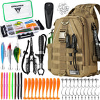 Ghosthorn Fishing Backpack with 3600 Tackle Box Fishing Gear Set Tackle Bag