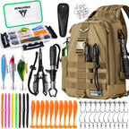 Ghosthorn Fishing Backpack with 3600 Tackle Box Fishing Gear Set Tackle Bag