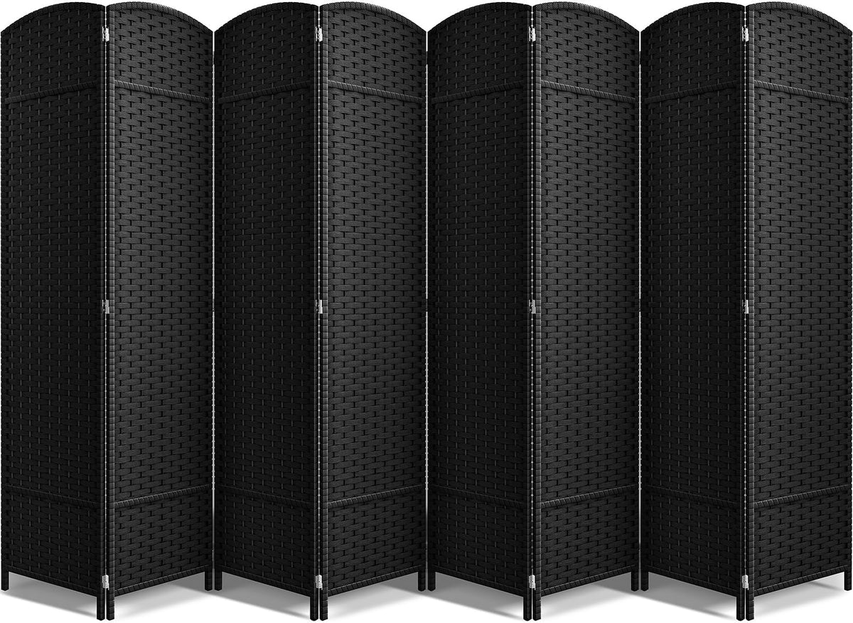 Sorbus Foldable Room Divider, Mesh Privacy Screen (8 Panel, Black)