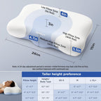 Bedsure Cervical Neck Pillow - Ergonomic Orthopedic Memory Foam Pillows