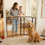 FXW Dog Gate, Extra Wide Adjustable for Openings Up to 165", 32" H