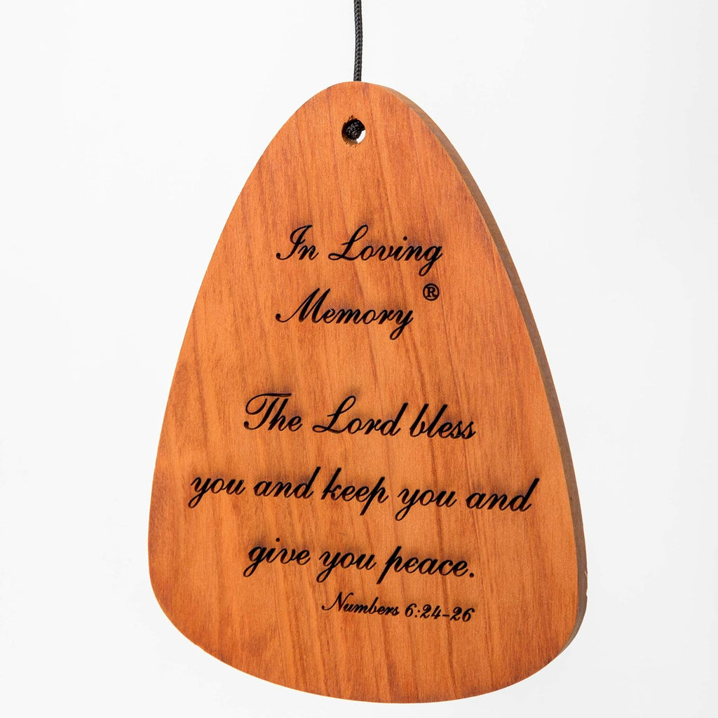 In Loving Memory 30-inch Windchime, Bronze w/The Lord Bless You and Keep You… w/Customization
