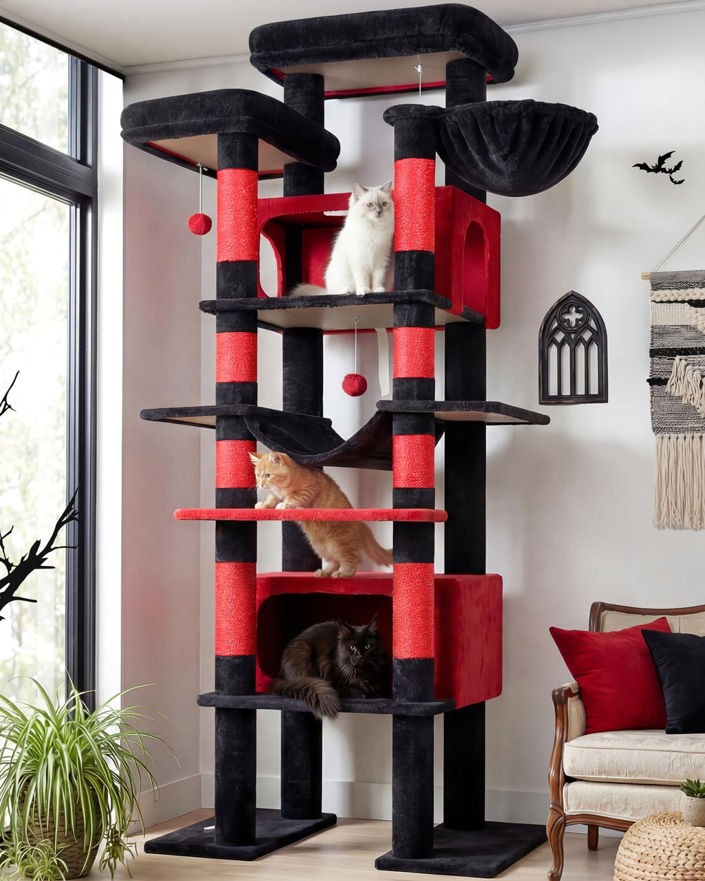 Globlazer Giant Tall Heavy Duty Cat Tower for Indoor Large Cats, F83B