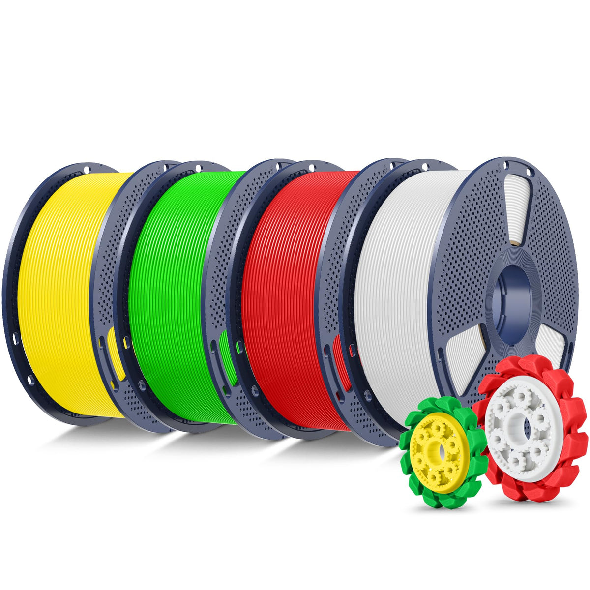 SUNLU PLA+2.0 3D Printer Filament, Multicolor, 10-Pack (10KG)