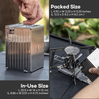 KOVEA Container Foldable Gas Stove for Backpacking & Overlanding