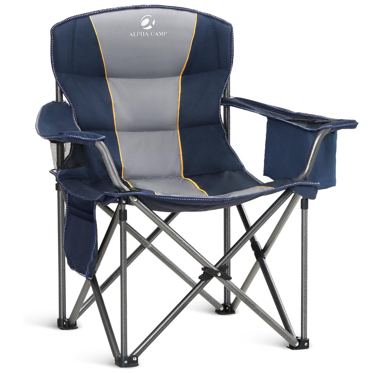 ALPHA CAMP Oversized Fully Padded Camping Chairs with Lumbar Support