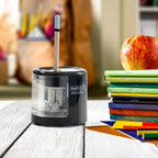 Rapesco 1447 Automatic Electric USB/Battery Pencil Sharpener, Power Blue