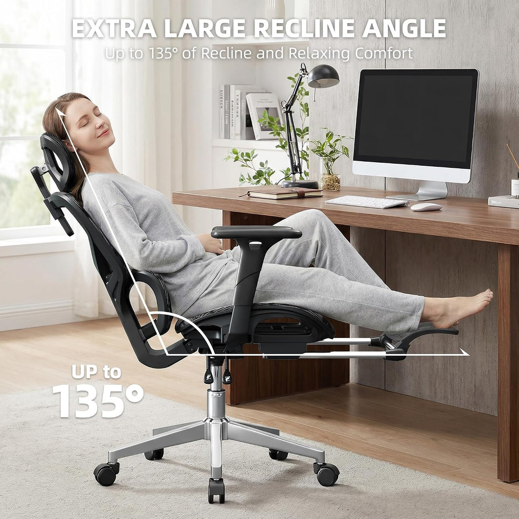 Ergonomic Office Chair, Mesh Computer Chair,400lbs Capacity
