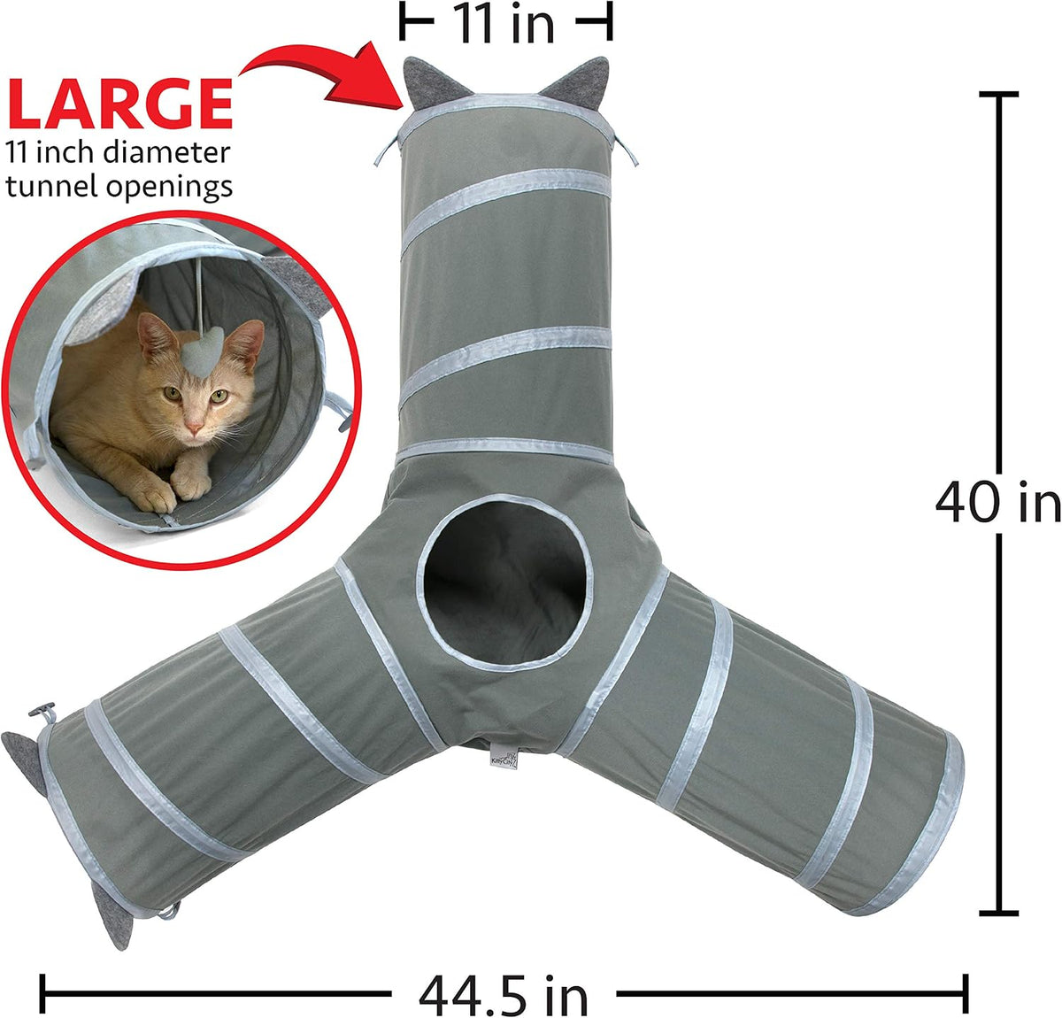 Kitty City Cat Tunnel, Cat_Bed, Cat and Kitty Toys, Tunnel (Pack of 6)