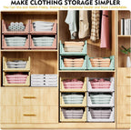 8 Pack Closet Organizers and Storage, Stackable & Foldable Closet Bins