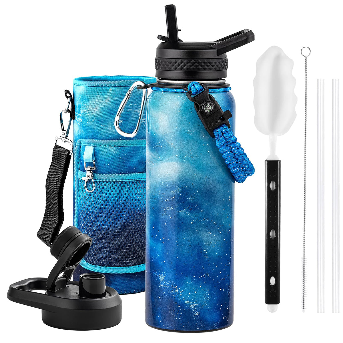 RAYMYLO Insulated Water Bottle 40 oz, Triple Wall Vacuum Stainless Steel