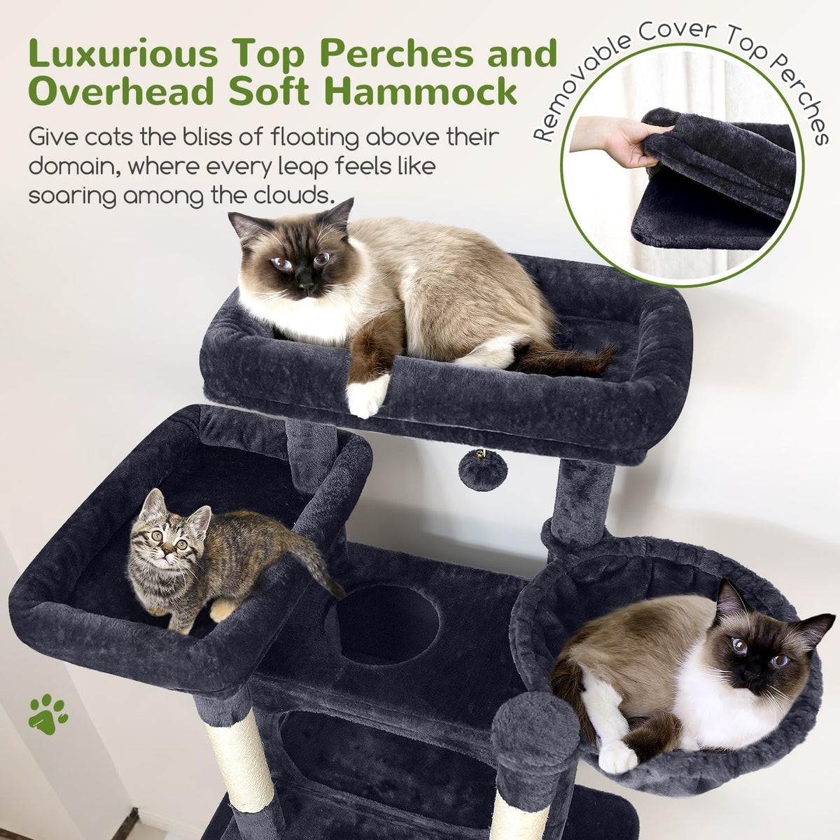 Globlazer Giant Tall Heavy Duty Cat Tower for Indoor Large Cats, F83B