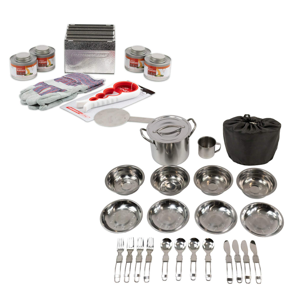 New & Improved! Emergency Cooking Fuel Premium Storage Set, 20+ Year Shelf Life | Available in 4 Cans, 12 Cans, or 24 Can Packs