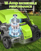 2-in-1 Dethatcher & Scarifier, 16", 15A Electric Lawn Care