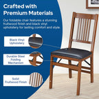 Stakmore True Mission Solid Foldable Wood Dining Chairs, Fruitwood, 2 Pack