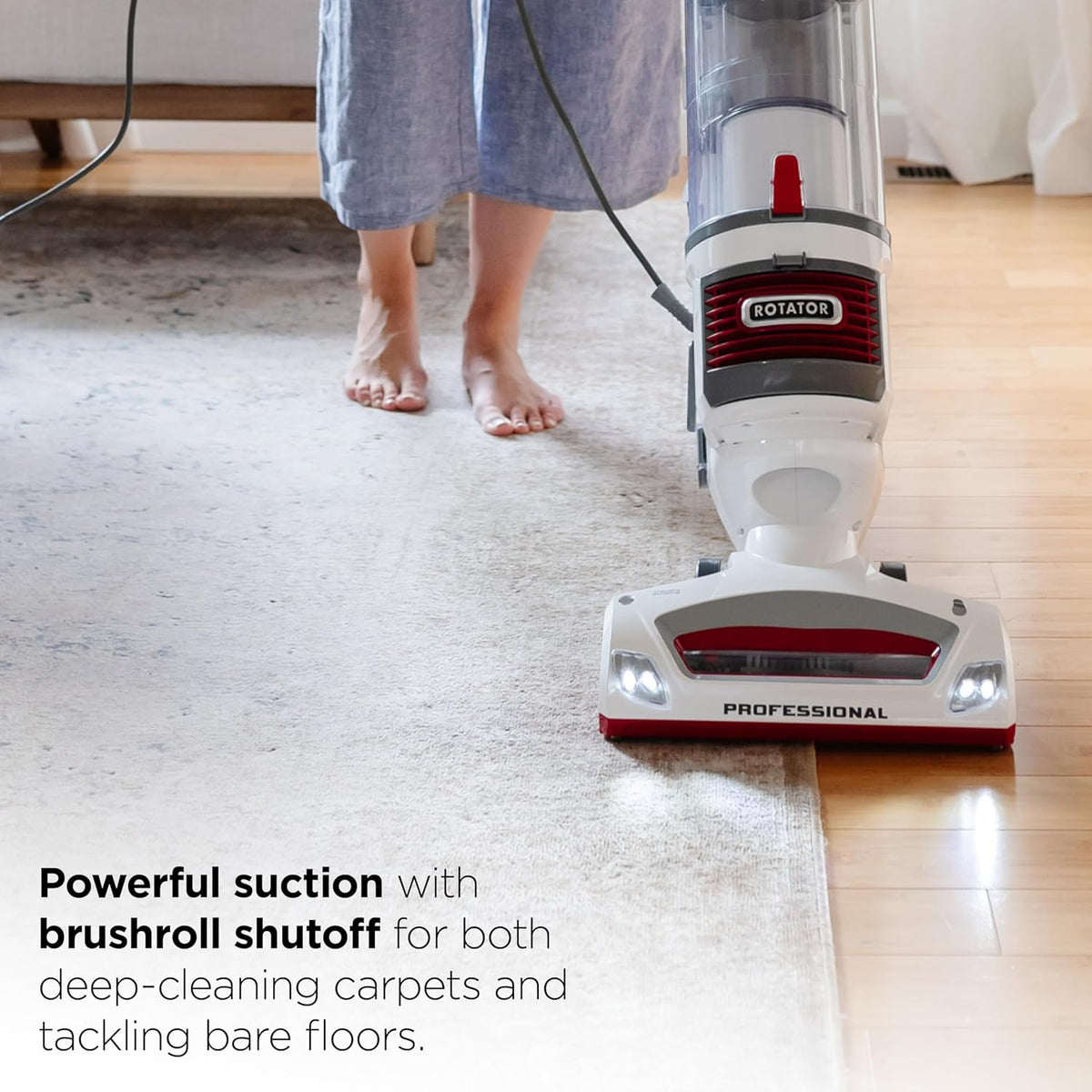 Shark Rotator Lift-Away Upright Vacuum with HEPA Filter, White/Red, NV501