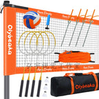 32FT Badminton Volleyball Combo Net Set System for Backyard Lawn Beach