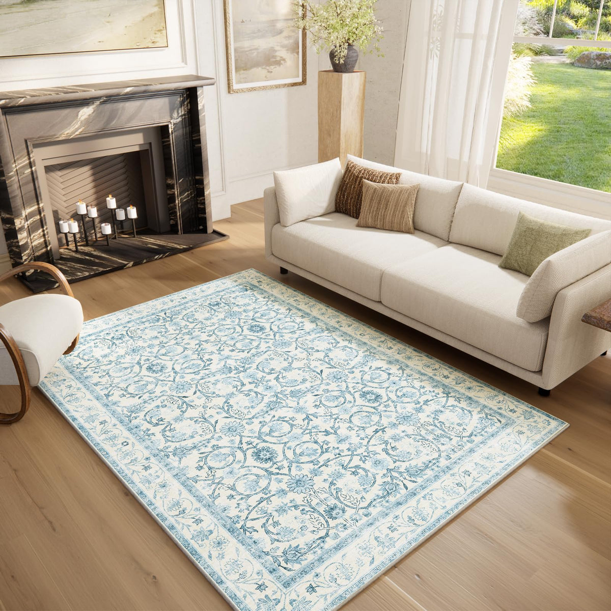Machine Washable Rugs for Living Room: 8x10 Area Rugs for Bedroom