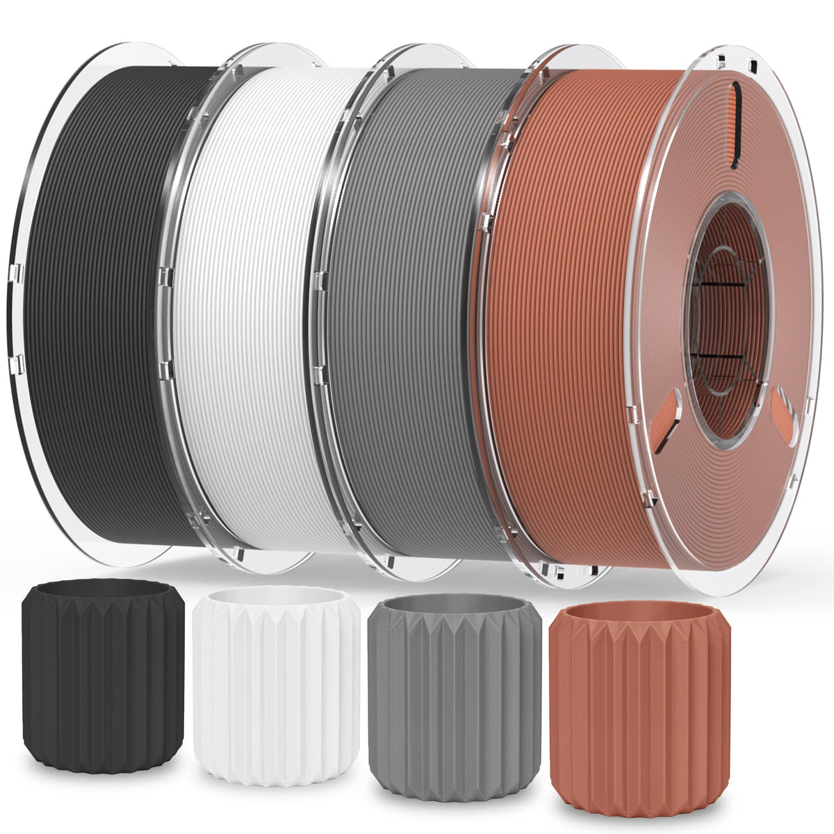 RAMBERY Silk Rainbow PLA 3D Printer Filament Bundle, 10 Colors Total 10kg, 1.75mm Multicolor Gradient 3D Printing Filament for Most FDM 3D Printers, 1KG Spool (2.2lbs) x 10 PCS