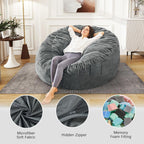 Bean Bag Chairs for Adults - Giant Bean Bag Convertible Floor Sofa