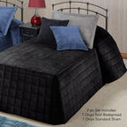 Touch of Class Camden Luxury Bedding, Onyx Black, Twin, 2 Pc Set